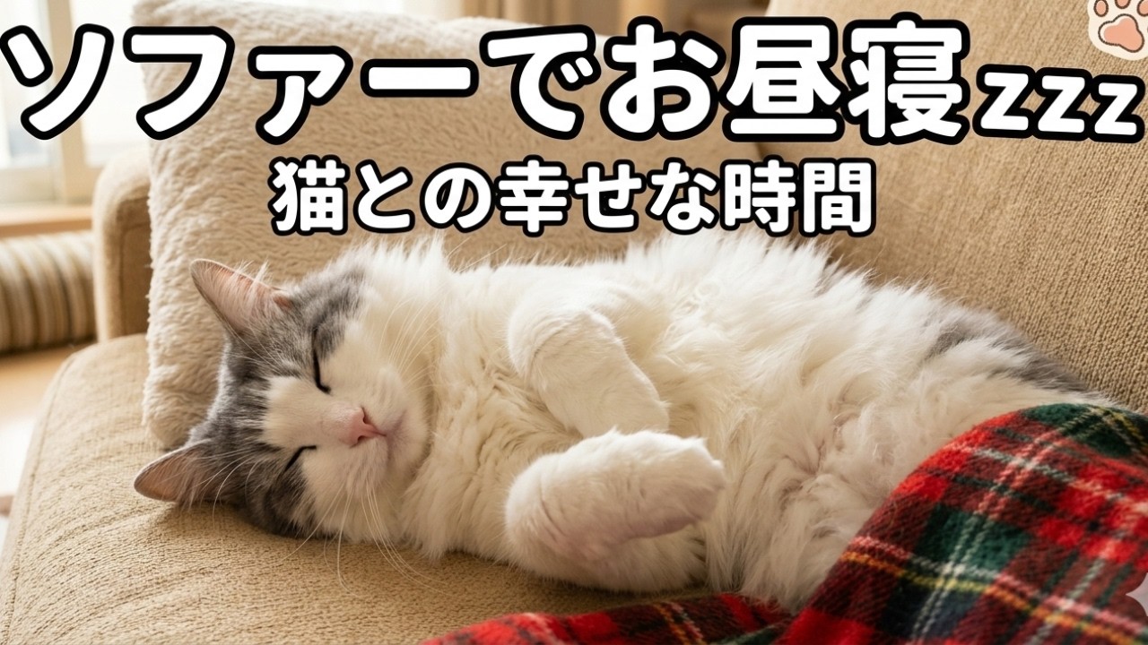 お昼寝をするレオくん。