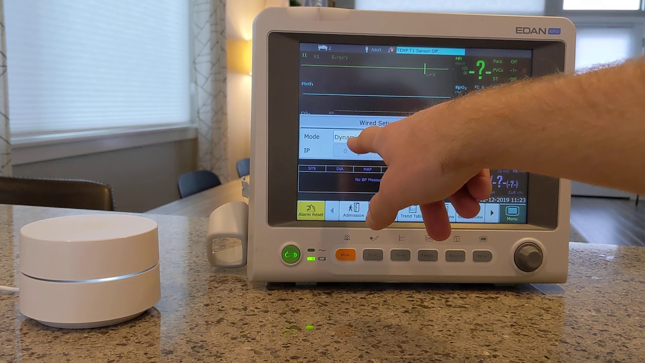 Connecting an Edan iM60 Vitals Monitor to your network