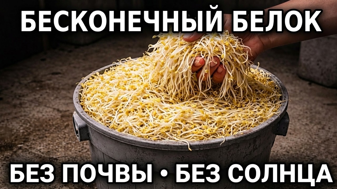 Выращивайте бесконечный БЕЛОК в ведре (без земли, без солнца) — настройка за 5 минут