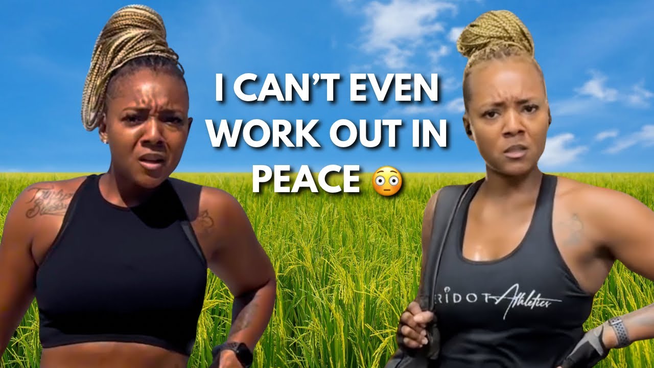 Trying to Work Out Outside… Then This Happens 😭#OutdoorWorkout #PublicReactions