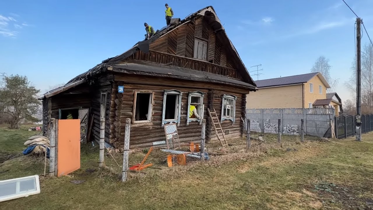 СНОСИМ 100 ЛЕТНИЙ ДОМ ИЗ БРЕВНА | НА БЕРЕГУ РЕКИ ВОЛГА г  ТВЕРЬ |  @dismantling LK ​