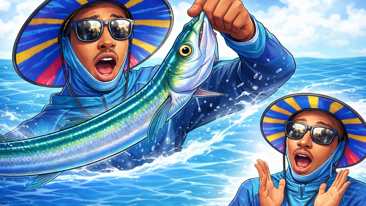 Pêcher une orphie sur la côte de la Réunion😮🇷🇪