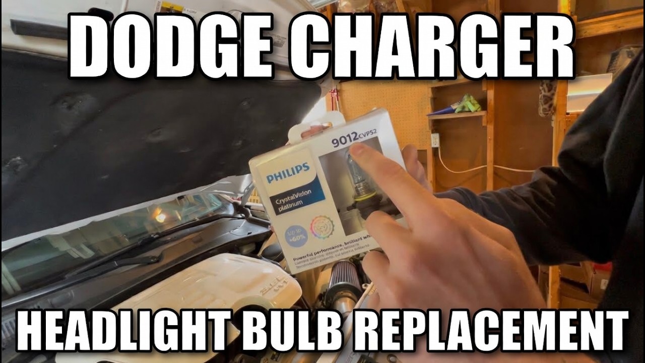 2015-2023 Dodge Charger Headlight Bulbs Replacement Low Cost Upgrade