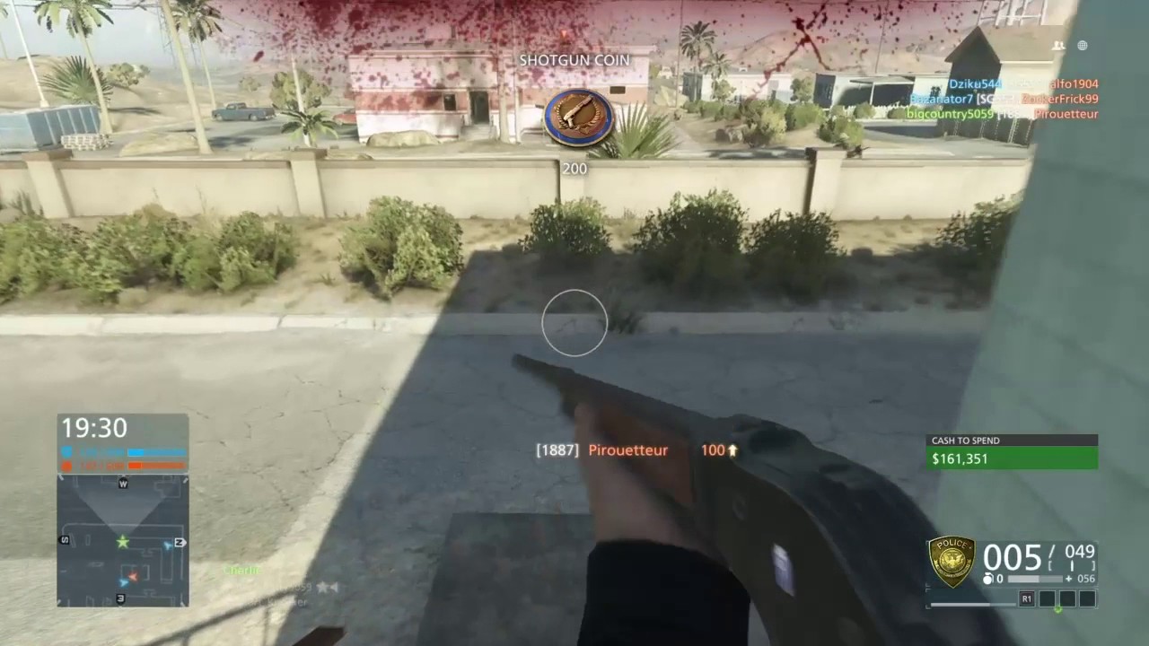 Battfield hardline shotgun and knife kills montage