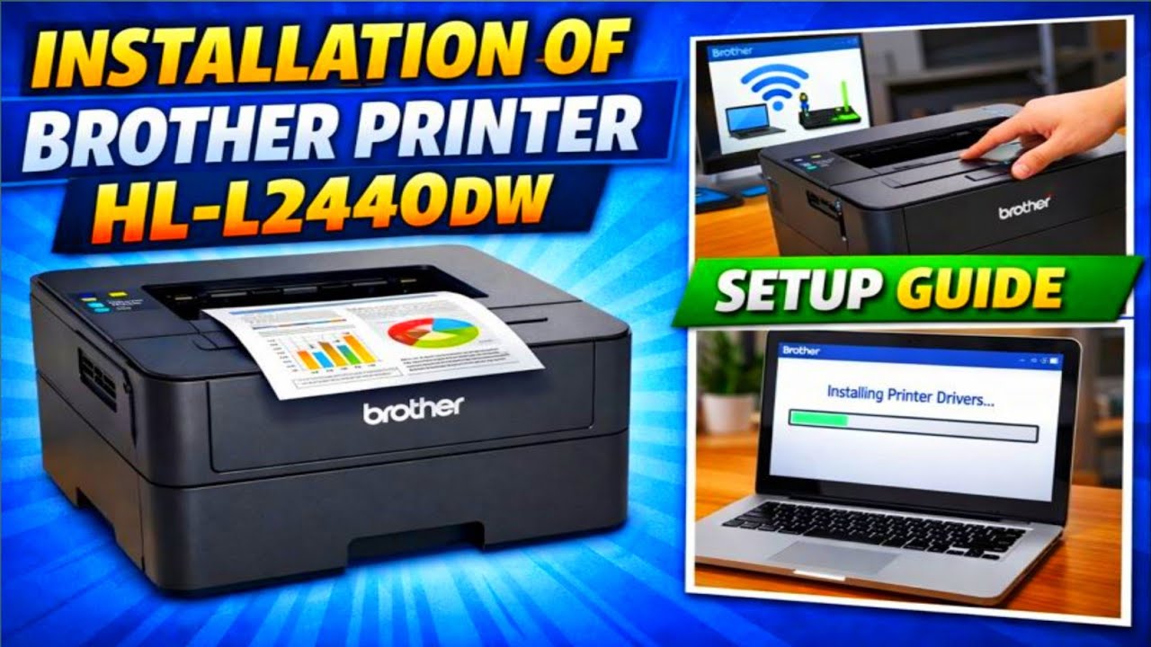 Brother printer installation || brother HL L-2440 DW MODEL PRINTER || BROTHER PRINTER FULL VIDEO