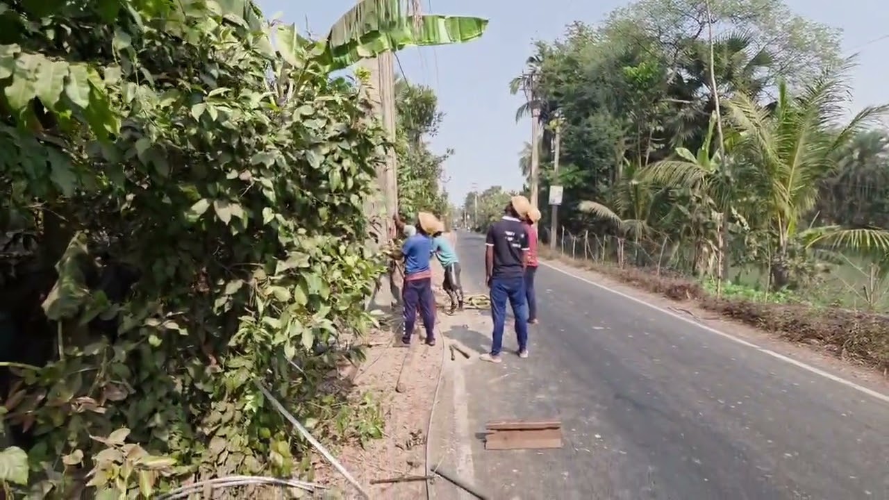Installation of high tension overhead lines in 33000volts power wings