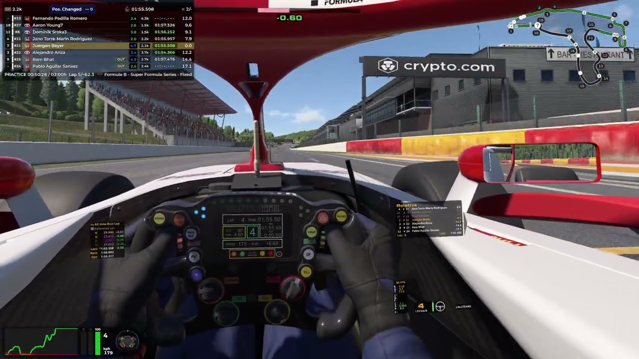 i crashed in the fastest Lap - VR iRacing at Spa in the Super Formula Honda SF23