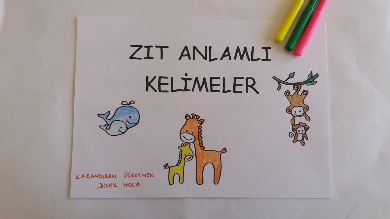 TEMEL DİLBİLGİSİ EĞİTİM SERİSİ3- 5 DAKİKADA ZIT ANLAMLI KELİMELER- DİLEK HOCA #uzaktaneğitim #