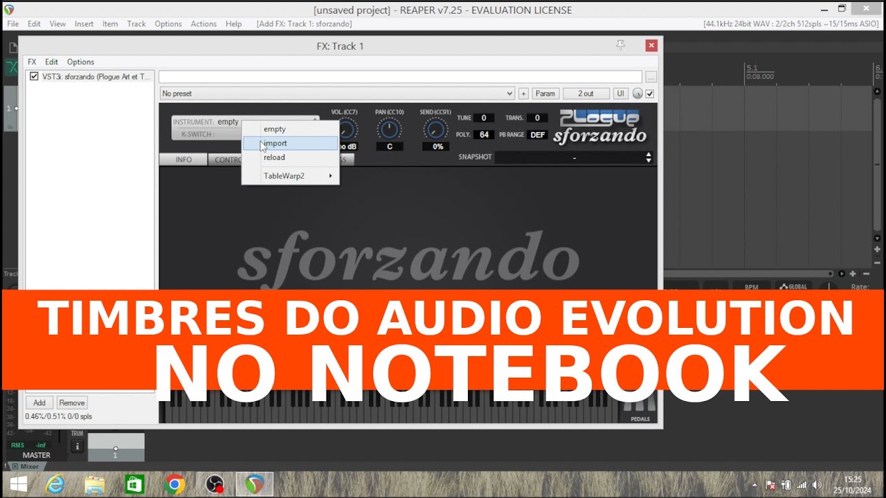 Como utilizar TIMBRES SoundFonts em NOTEBOOK