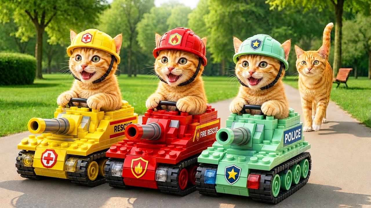 Mama Cat Trims Fur on the Farm and Makes Tiger Hat For Kittens At Home🐾🎩🐯