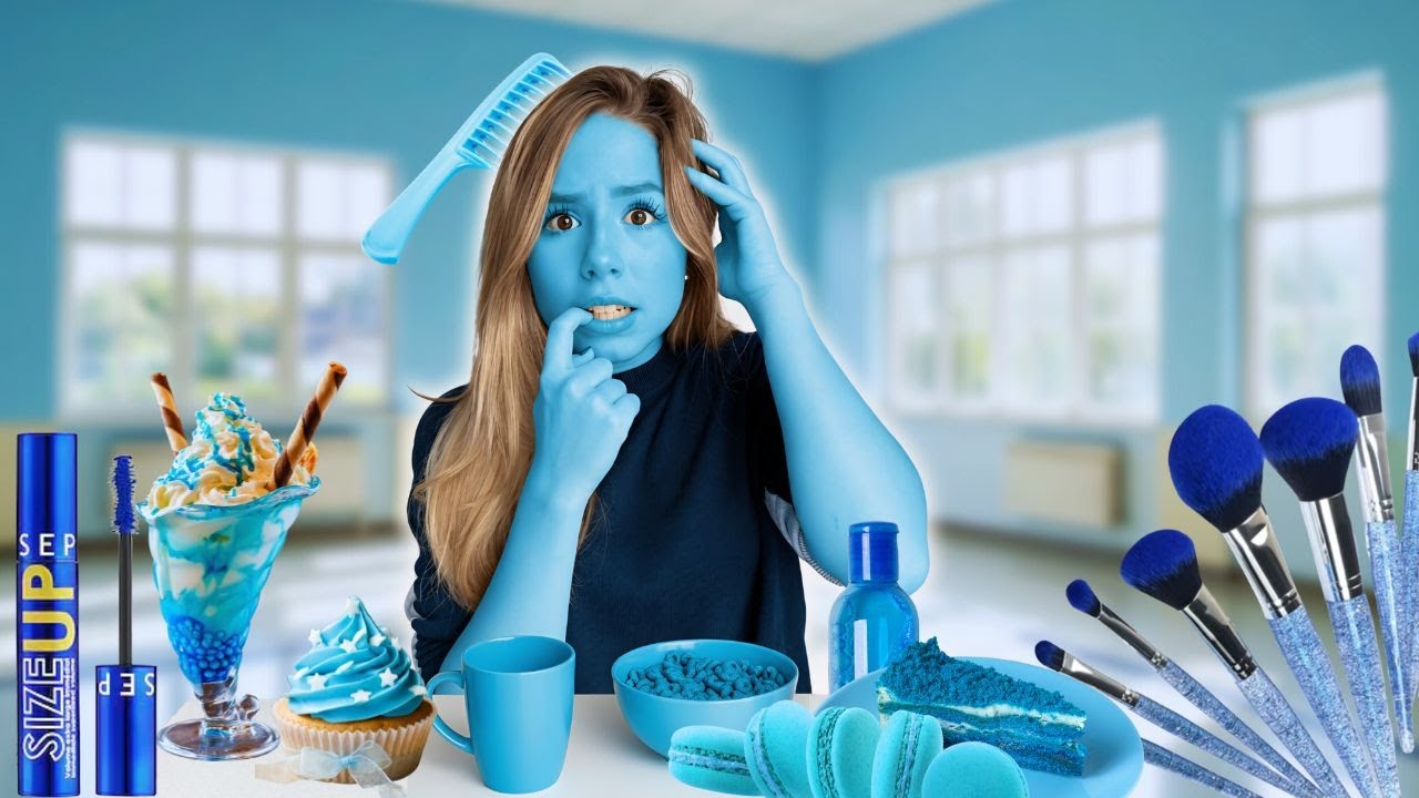 Routine du matin en une seule couleur ...BLEU !
