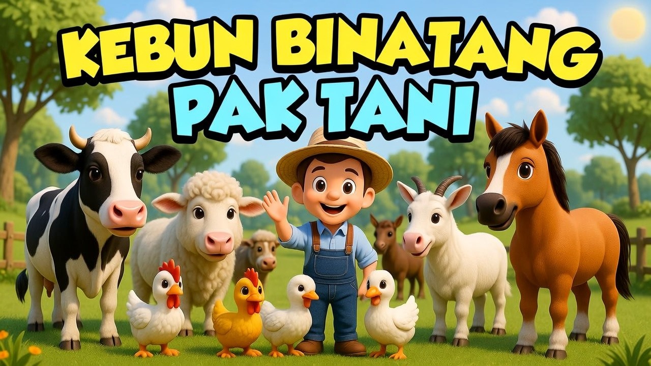 Di Kebun Pak Tani | Lagu Anak Tentang Hewan Lucu 🐄🐔🐐 | Lagu Anak Indonesia