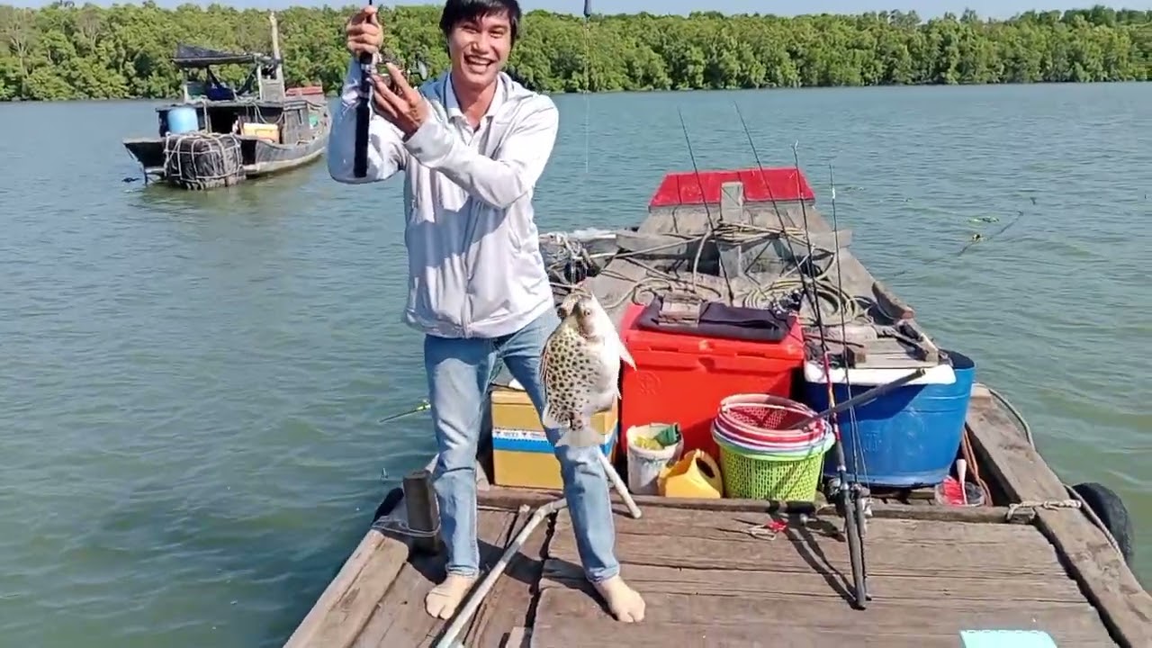 Đi câu cá thiên nhiên trải nghiệm 2 ngày 1 đêm trên ghe và đam mê câu cá nâu ngày cuối tuần