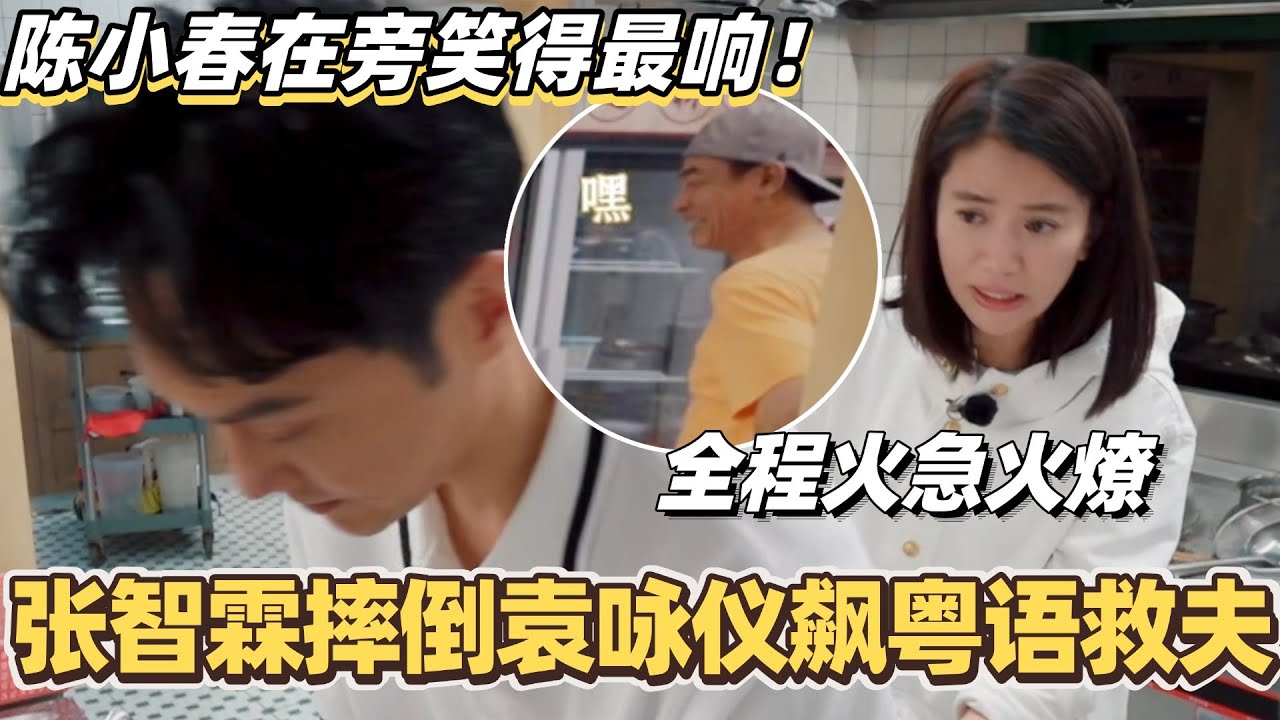 张智霖摔倒袁咏仪飙粤语救夫！全程火急火燎 陈小春在旁笑得最响！#陈小春 #张智霖 #林晓峰 #谢天华 #袁咏仪 #应采儿  #大湾仔的夜