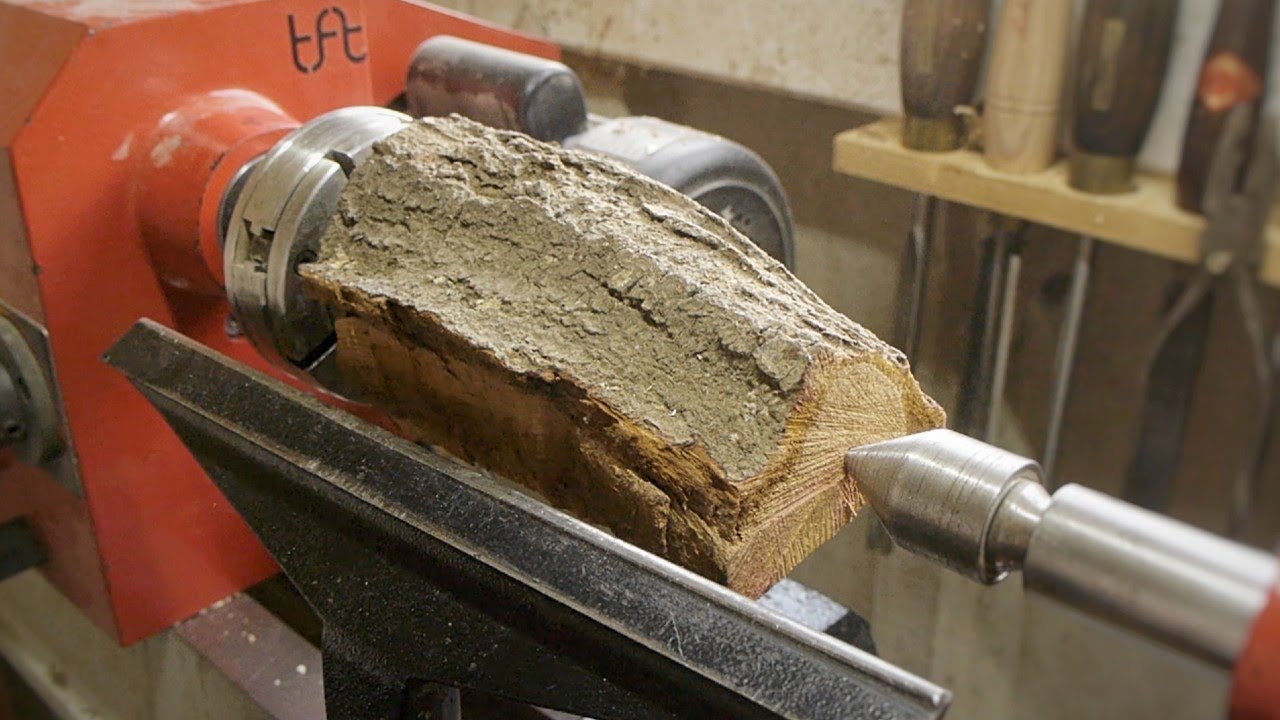 Scrap wood weed pot - Woodturning