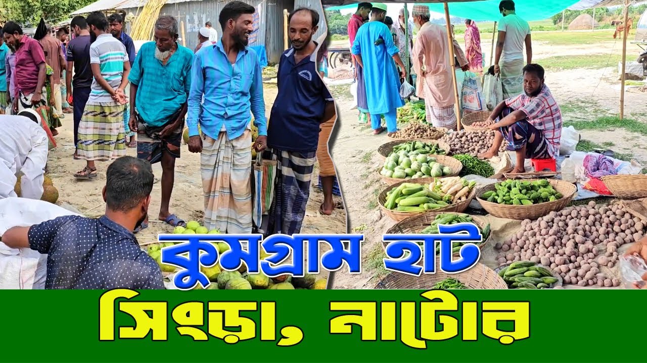 নাটোর কুমগ্রাম ঐতিহ্য শতবর্ষী হাট। গ্রামীণ হাট বাজার। Rural market