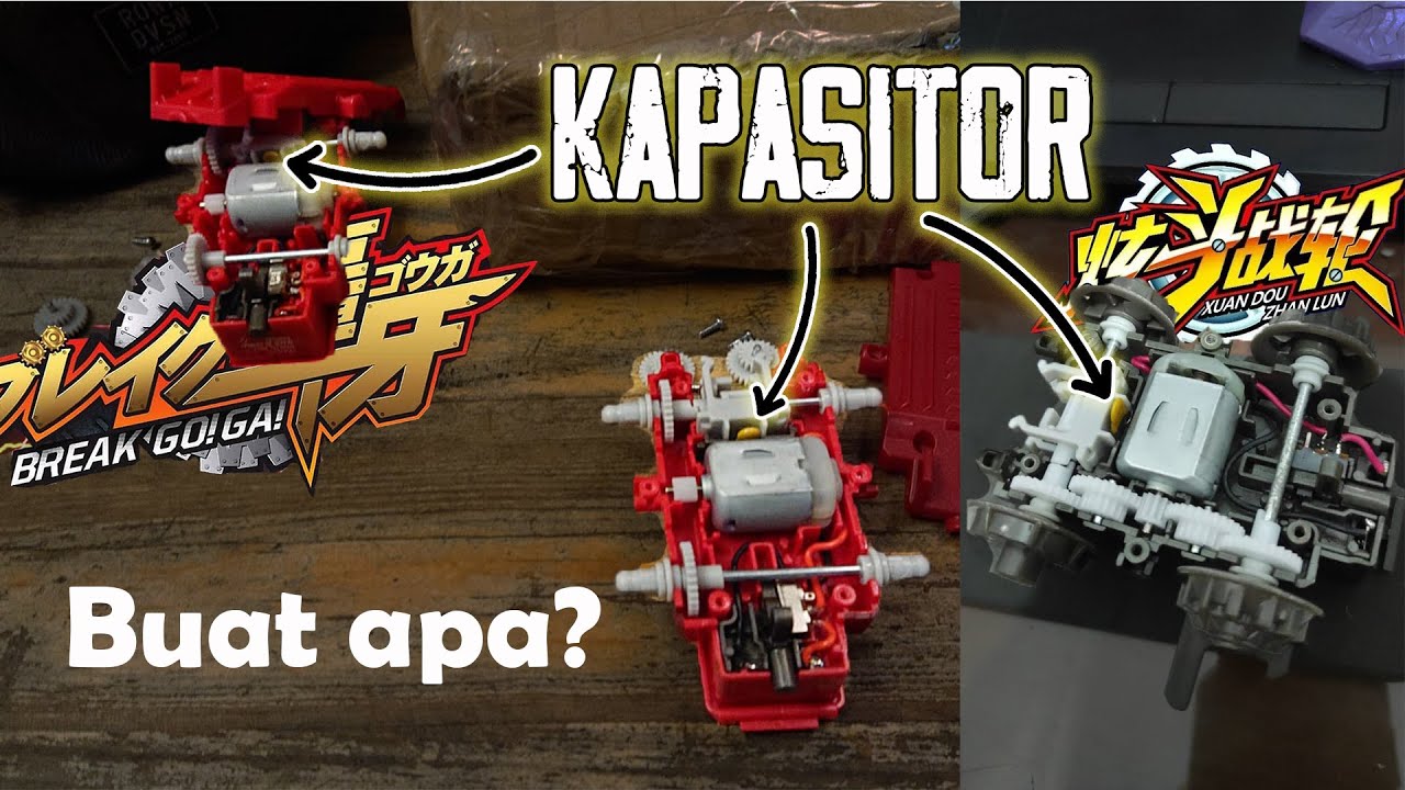 KAPASITOR DALAM MOTOR UNIT BREAK GO GA | Bandai dan Thunder Machines ada semua | Fungsinya buat apa?