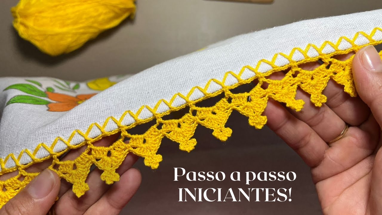 Barradinho ou bico de crochê lindo, rápido e fácil!