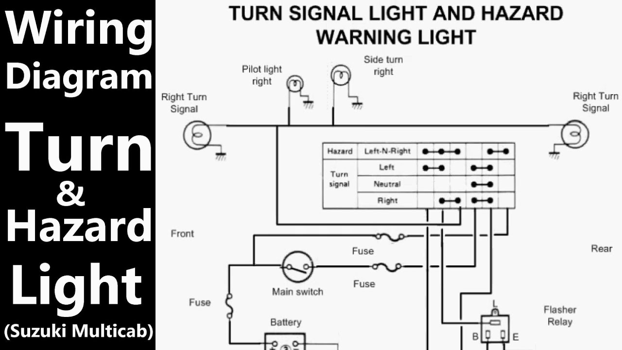 WIRING DIAGRAM ng TURN and HAZARD WARNING LIGHT ng F6A Suzuki Multicab