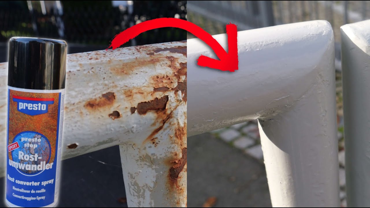 Paint directly onto rust/ rusty metal - presto Rust converter spray