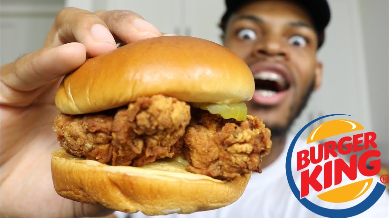 EATING BURGER KING NEW HAND BREADED CLASSIC CH’KING SANDWICH!!!! BETTER THAN POPEYES???