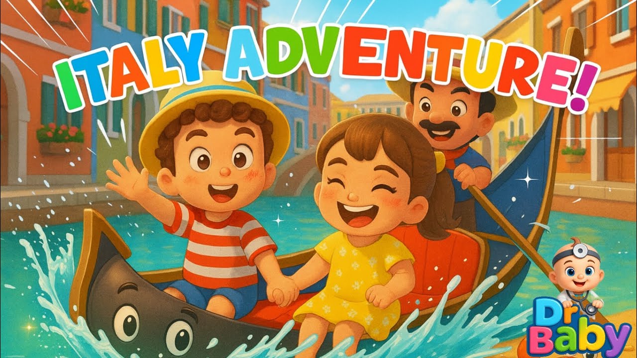 ⭐ “Italy Trip Song! 🇮🇹 Cute Kids Travel the World | Dr Baby”