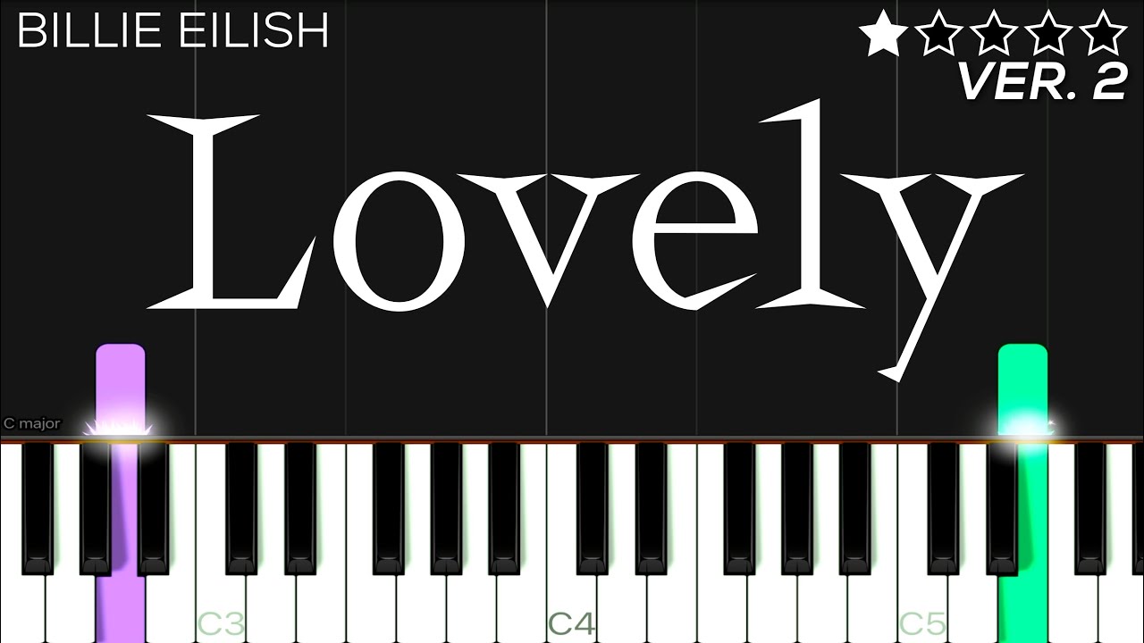 Billie Eilish - Lovely | EASY Piano Tuorial