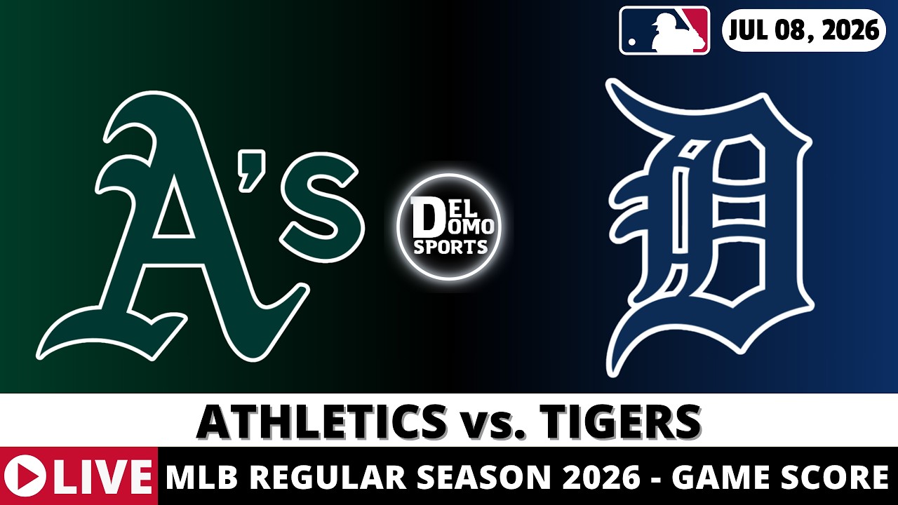 ATHLETICS VS DETROIT TIGERS ⚾️ MLB Game Score Radio Play-by-Play - JUL 08, 2026