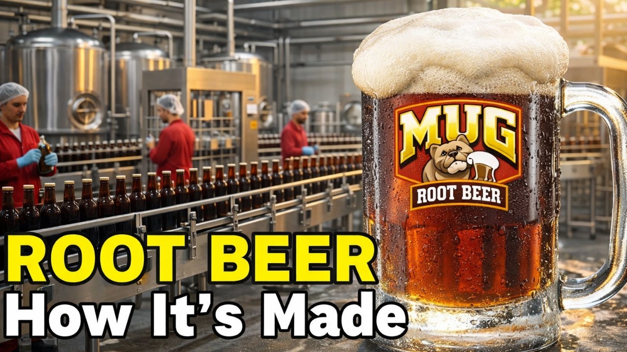 How Root Beer Is Made 🍺 Inside a Modern Soda Factory