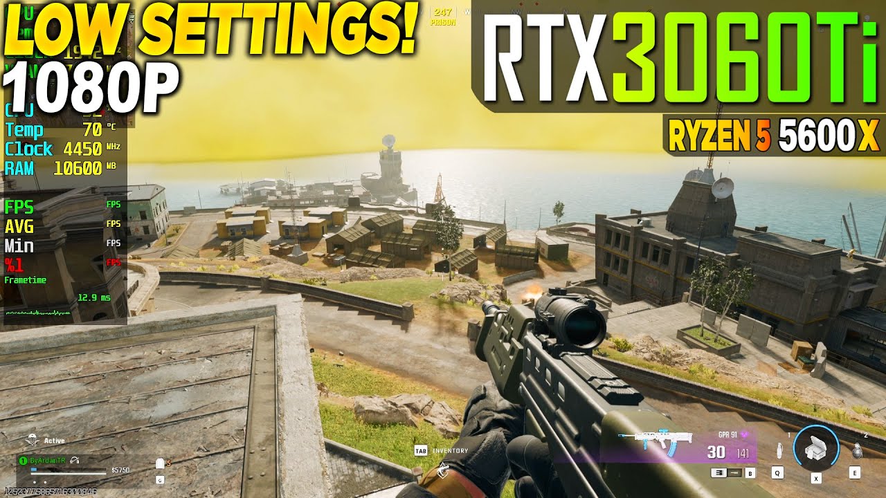 Warzone RTX 3060 Tİ + Ryzen 5 5600x - 1080p Very Low,