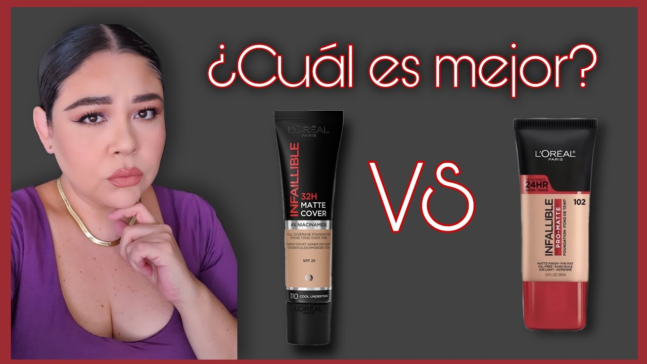 🔥Nueva Base L'oreal Infallible Matte Cover 32H VS L'Oréal Infallible Pro Matte 24H | AnaParraMUA 🖤