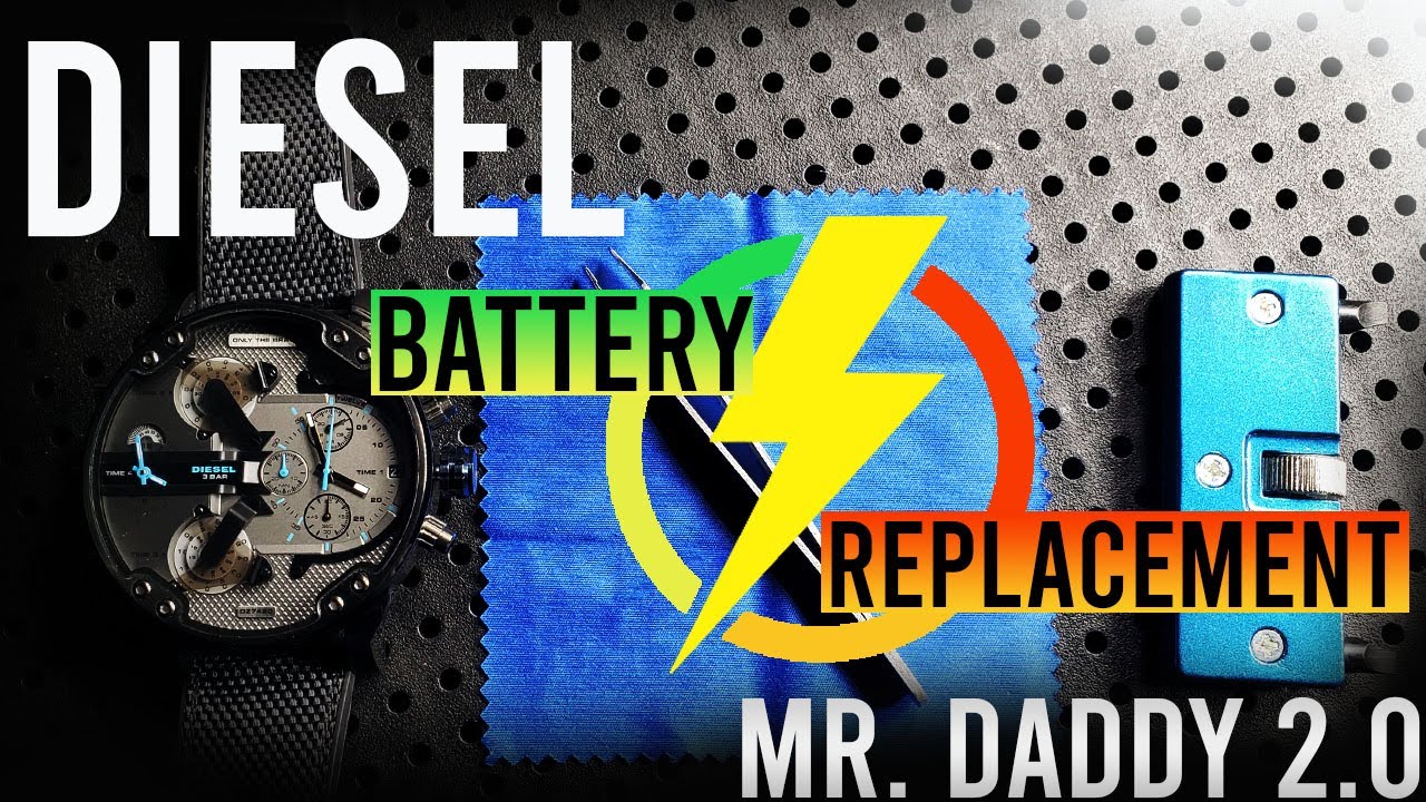 DIESEL MR. DADDY 2.0 Watch battery replacement  tutorial