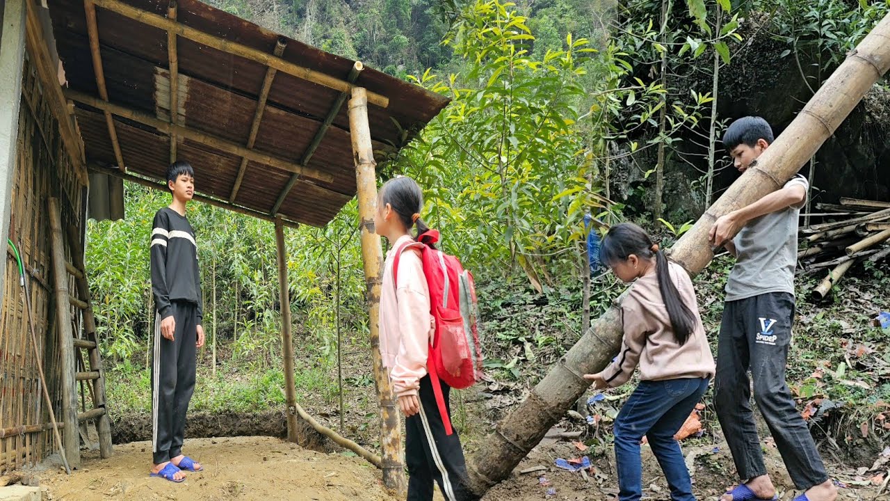 Two orphans built a kitchen together and completed it very quickly in 5 days.