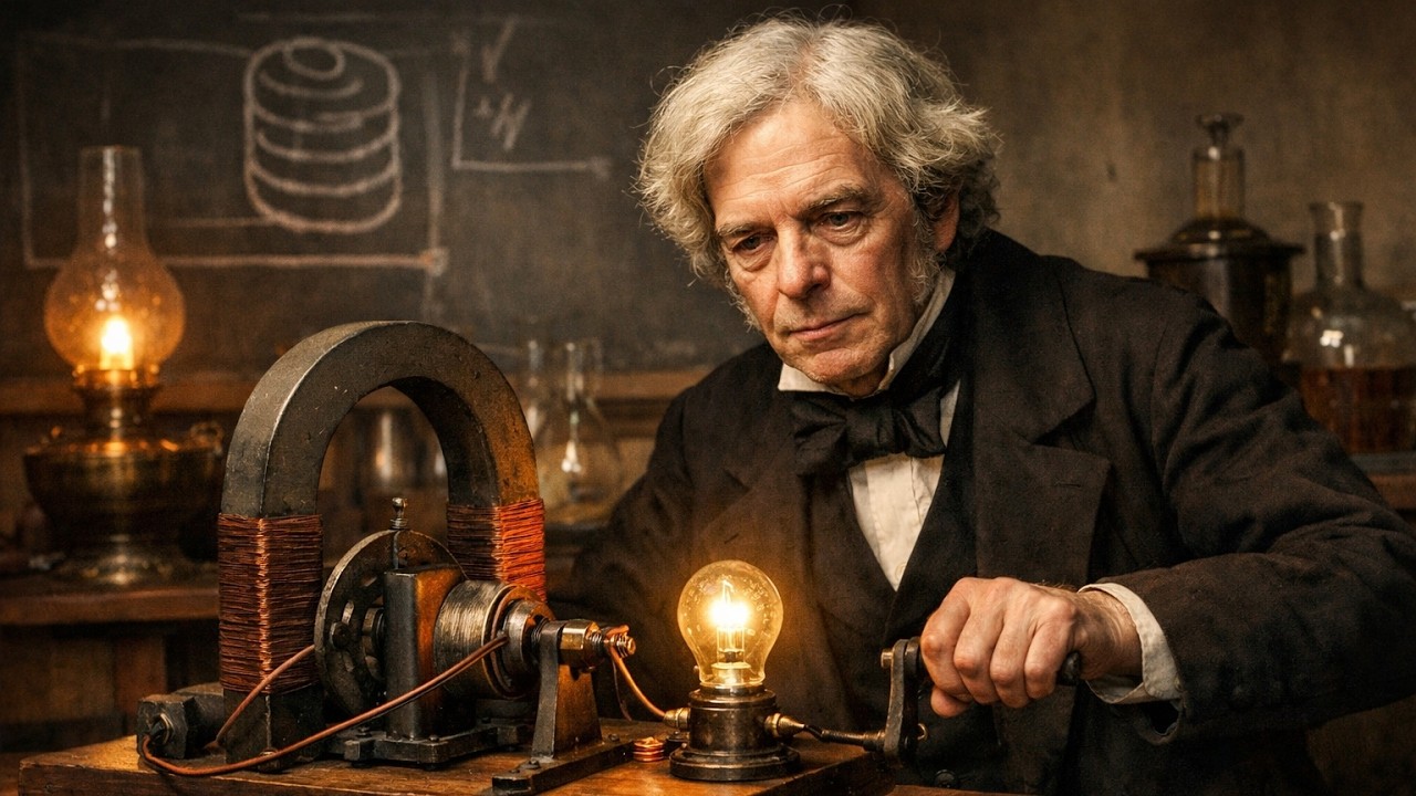 INDUCCIÓN DE CORRIENTE ELÉCTRICA EN UN GENERADOR 🧲 LEY DE FARADAY ⚡
