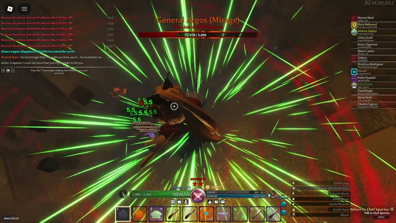 Arcane Odyssey - Earth vs General Argos