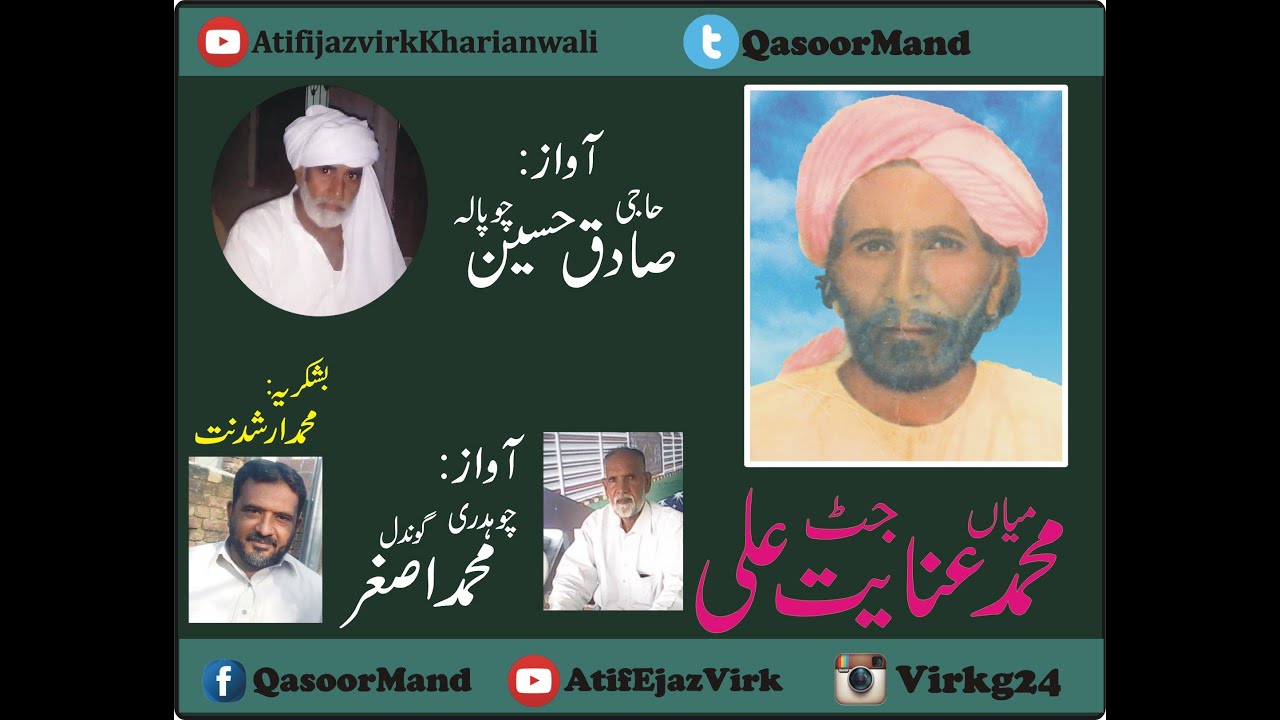 Kalam Mian Inayat Ali || Haji Sadiq Chopala