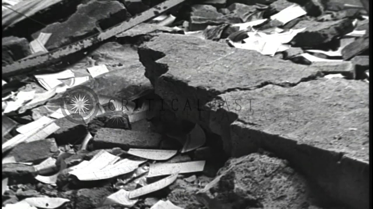 Bomb damaged Reichstag building and Reich Chancellery building in Berlin, Germany...HD Stock Footage