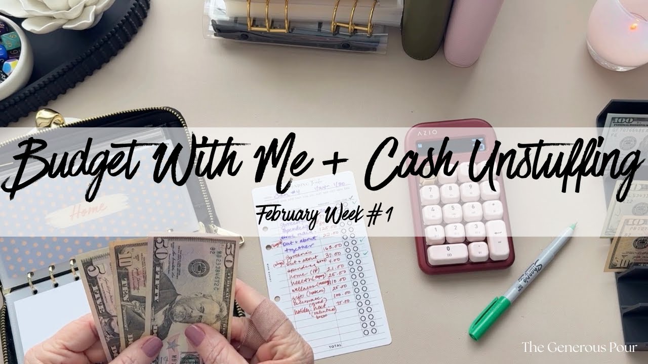 February Week #1 Budget With Me | Cash Unstuffing + Wallet Reset | Zero-based Budget