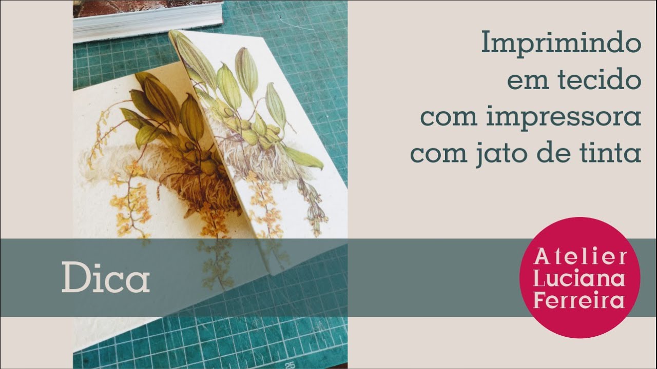 Imprimindo em tecido com impressora jato de tinta.