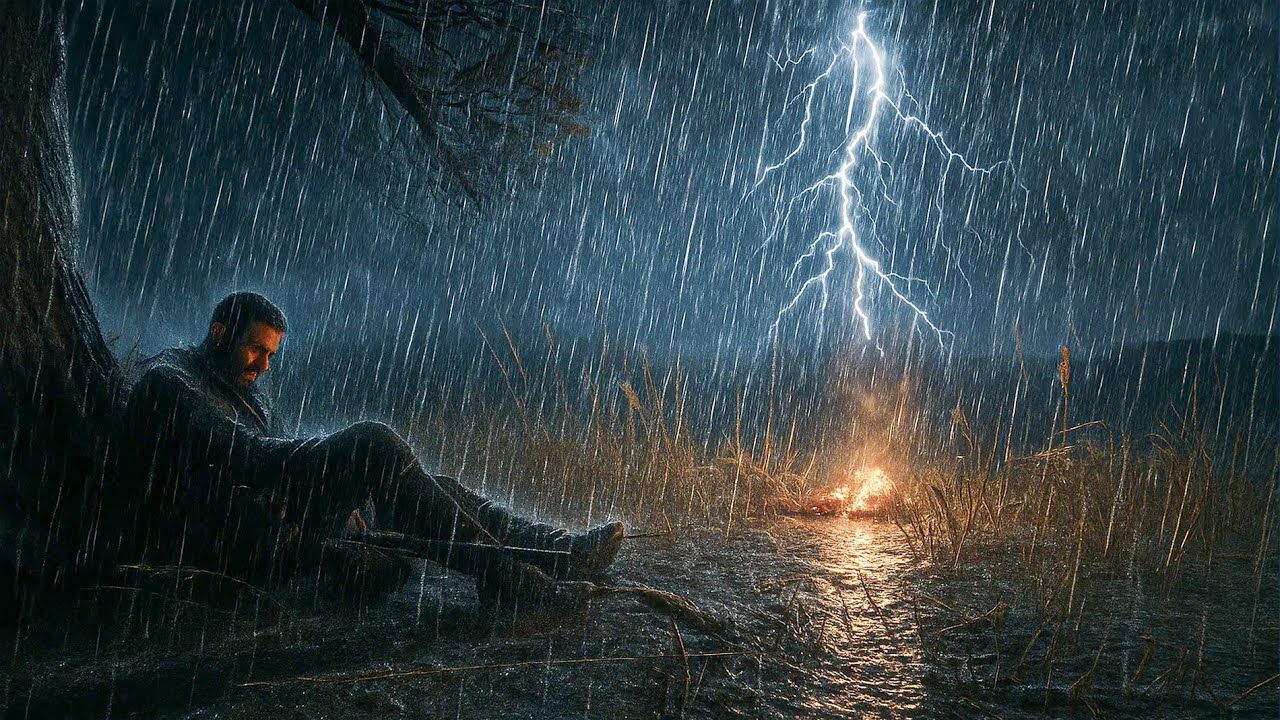 Resting Under a Tree During Heavy Thunderstorm | RDR2 ASMR