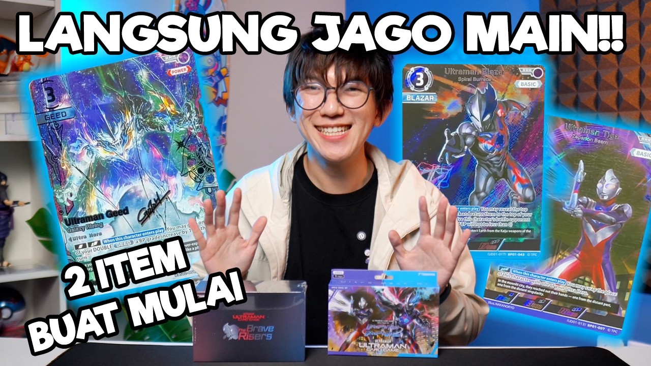 LANGSUNG JAGO MAIN KARTU ULTRAMAN PAKAI 2 ITEM INI! Unboxing UD-01 Ultraman Blazar & Tiga dan EXS-02