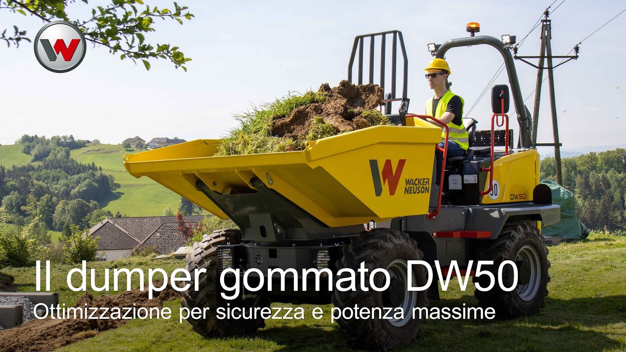 Ottimizzazione per sicurezza e potenza massime: Il dumper gommato DW50 di Wacker Neuson