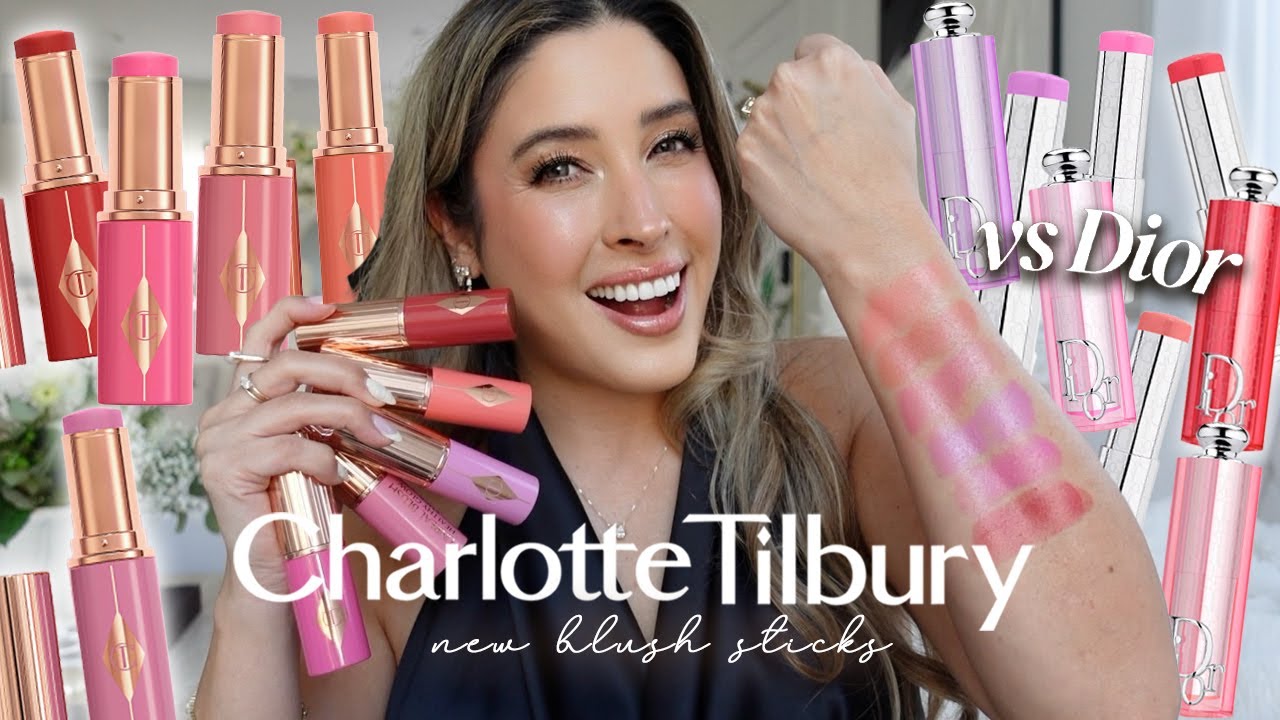 NEW CHARLOTTE TILBURY MAKEUP: NEW CHARLOTTE TILBURY BLUSH STICK vs DIOR STICK BLUSHES | Full Review