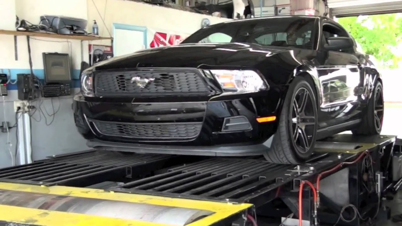 2011 Mustang V6 3.7L Dyno Before and After BBK Long Tube Headers and BBK Off Road X-Pipe