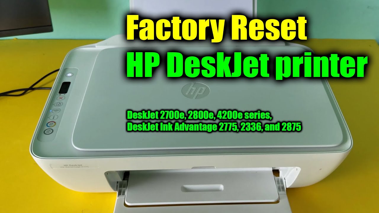 How to reset hp deskjet printer