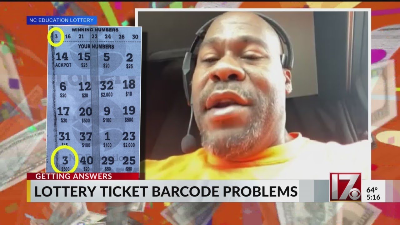 Lottery ticket barcode problems