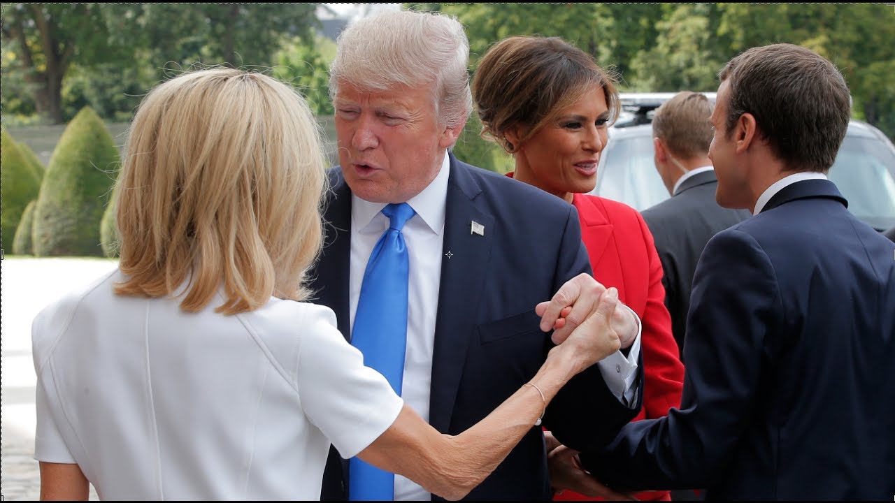 Donald Trump tells Brigitte Macron she's in 'good shape'