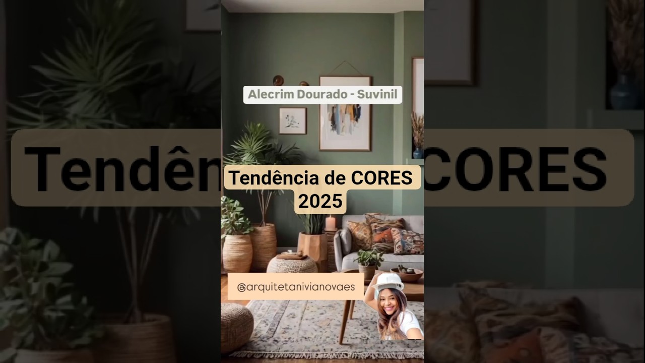 Tend&ecirc;ncia de CORES de tintas para 2025 #dicadodia #arqdecor #colortrends #shortvideo #decoration