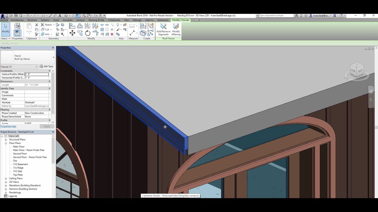 Creating and modifying Profile Families for Fascias in Autodesk Revit