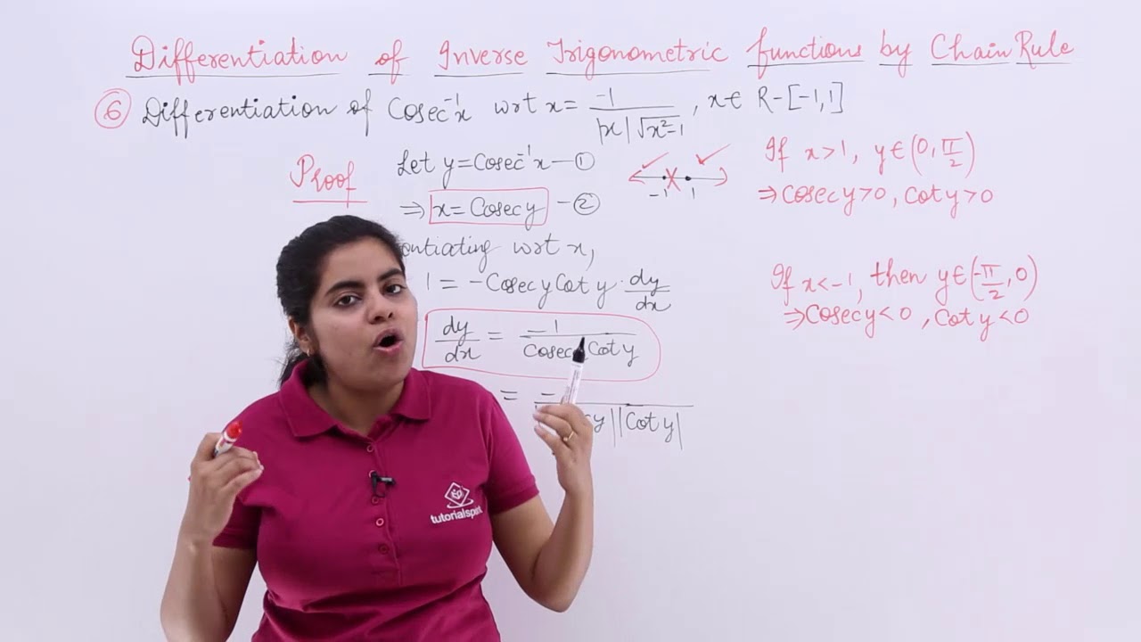 Class 12th – Cosec Inverse x | Continuity and Differentiability | Tutorials Point